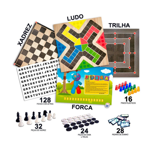 Jogo Ludo, Dama e Trilha - Pais & Filhos na Americanas Empresas