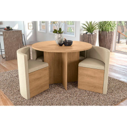 Sala de Jantar Kappesberg Nirá 108cm + 4 Cadeiras Freijó D002 Menor preço em Sala de Jantar Kappesberg Nirá 108cm + 4 Cadeiras Freijó D002