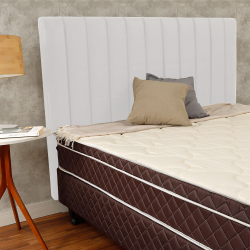 Cabeceira Estofada Para Cama Box Queen 162cm Branco Courvin bf Colchões é boa?