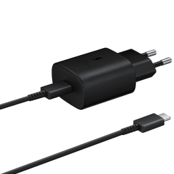 Carregador de Parede Samsung Preto Super Fast Charging 25w Menor preço em Carregador de Parede Samsung Preto Super Fast Charging 25w