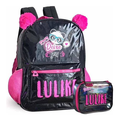 Mochila Luluca Youtuber Escolar Infantil Estojo Box Submarino