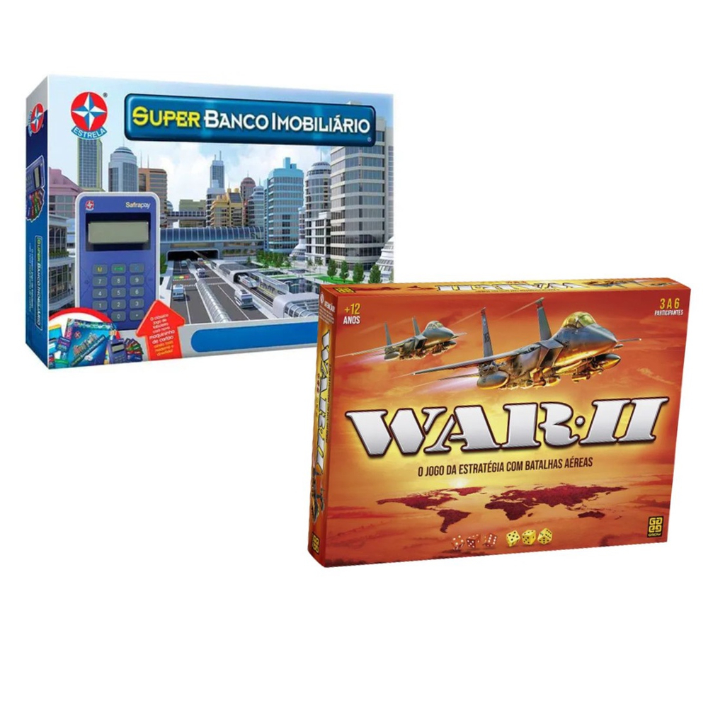 Kit Jogo War Edição Especial + Banco Imobiliário