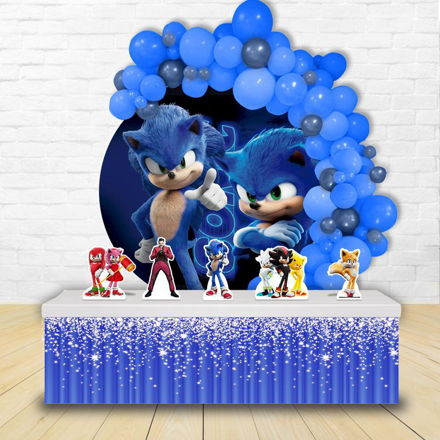 Painel de Festa Sonic - O Filme - 1,50x1,50m