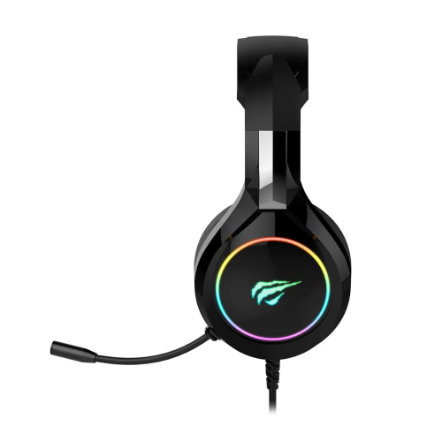 Headset Gamer Havit H2232d Com Microfone Preto Com Iluminação Rgb Usb E