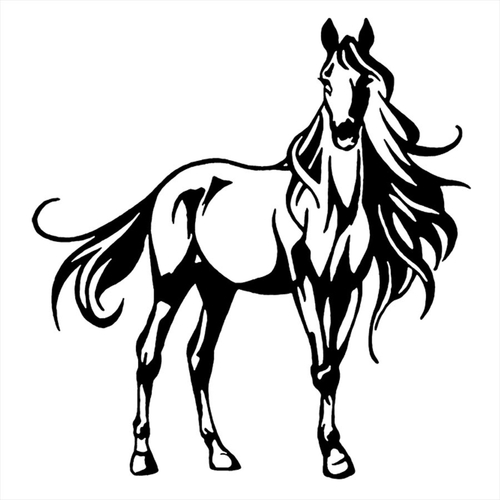 Adesivo de Parede 40x29cm - Cavalo Desenho Cartoon Horse Des em Promoção na  Americanas