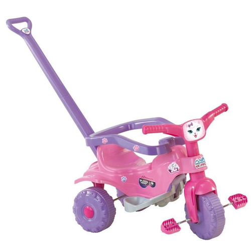 Triciclo Infantil Com Cestinha + Buzina - Rosa - 7628 - Zippy Toys