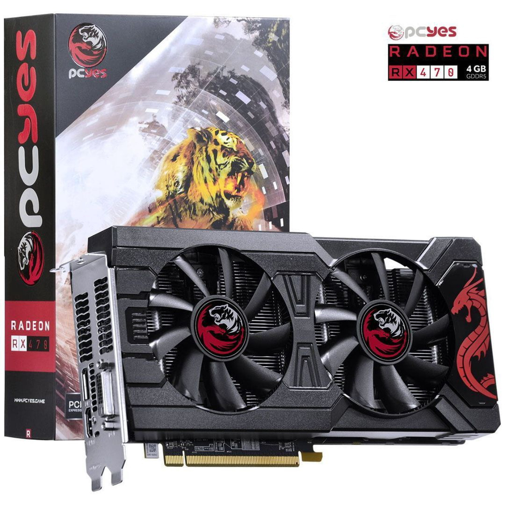 Placa de Vídeo amd Radeon RX470 4GB GDDR5 256bits Dual-Fan ...