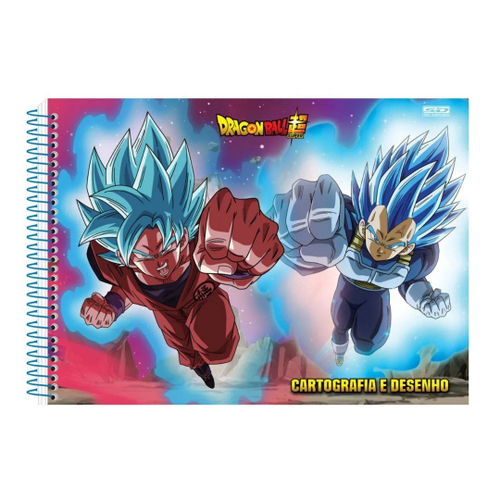 Kit 4 Cadernos Goku Dragon Ball Super Espiral Universitário Cor Colorido