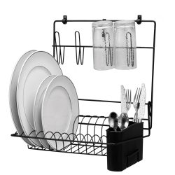 Menor preço em Escorredor Cook Home c/Porta Talheres Black- arthi