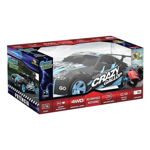 Carro de Controle Remoto Drift Azul no Shoptime