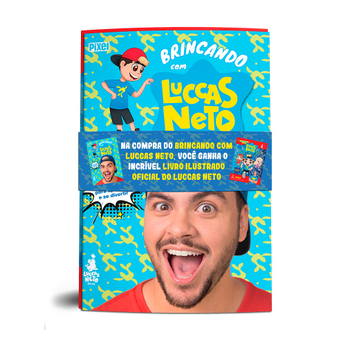 Luccas Neto Livro História Ilustrada + Boneco 15 cm - Pixel