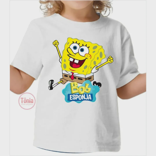 Camiseta Infantil ou Adulto - Bob Esponja - 2 a 14 Anos