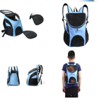 Mochila passeio caes gatos bolsa de transporte pet dog bag viagem canguru cachorros petshop azul