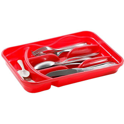 Porta Talheres Gaveta com 4 Divisórias Com Tampa Vermelho - Jaguar é boa?