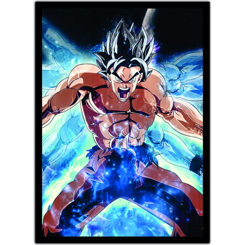 Quadro Dragon Ball Goku Anime Desenho Com Moldura G01