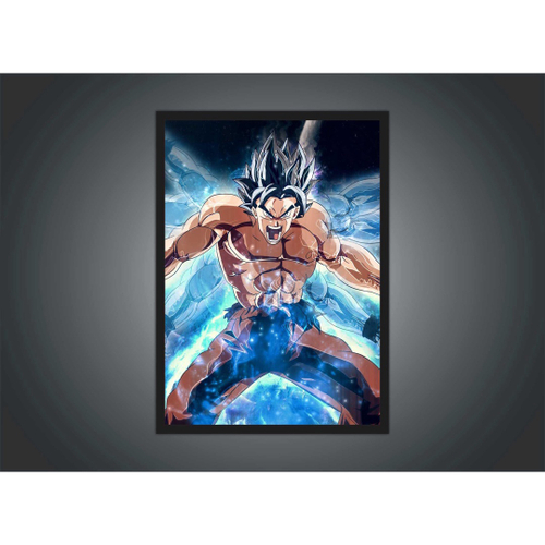 Quadro Dragon Ball Goku Anime Desenho Com Moldura G01