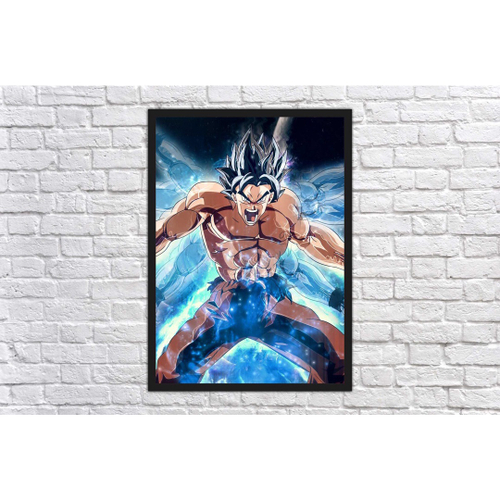 Quadro Dragon Ball Goku Anime Desenho Com Moldura G014 - Vital