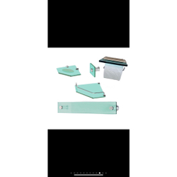 Kit banheiro 5 peças canto incolor verde fume Menor preço em Kit banheiro 5 peças canto incolor verde fume