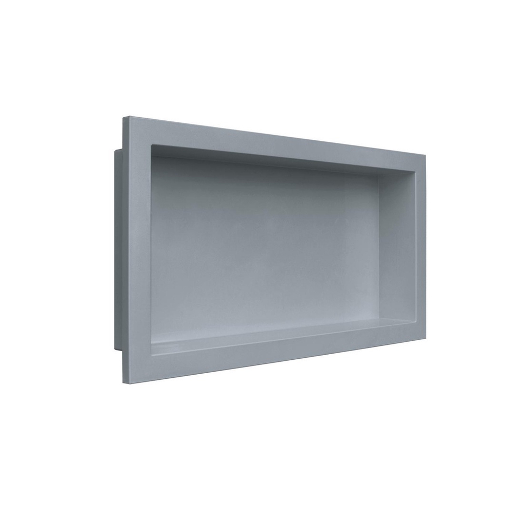 Nicho para banheiro parede embutir 30x60cm cinza urbano no shoptime