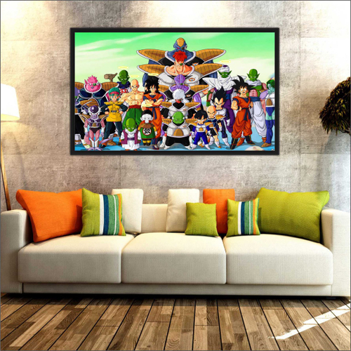 Quadro Decorativo Dragon Ball Goku Desenho Anime Salas Quartos Decorações  Com Moldura G08