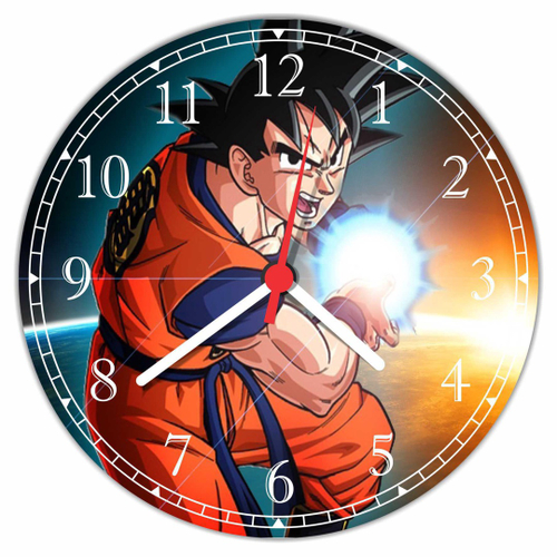 Relógio De Parede Desenho Dragon Ball Goku Anime no Shoptime