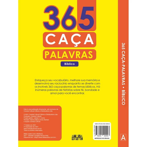 CAÇA PALAVRA BIBLICO PLAY ED.38 - revistaria nova cultura