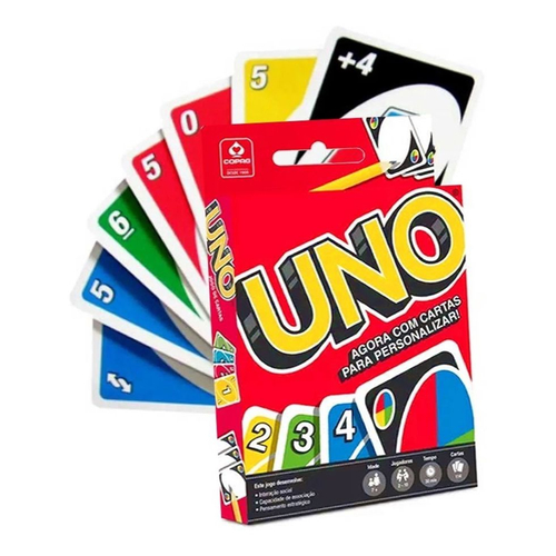 Jogo Uno Original Com Cartas Para Personalizar - R$ 29,4