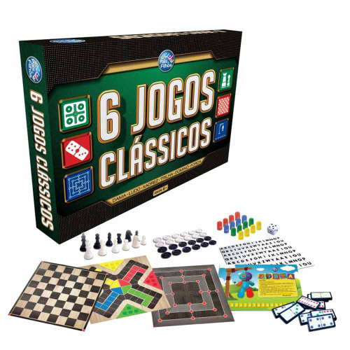 Kit 3 em 1 Damas Ludo e Trilha Jogos Classicos de Tabuleiro em