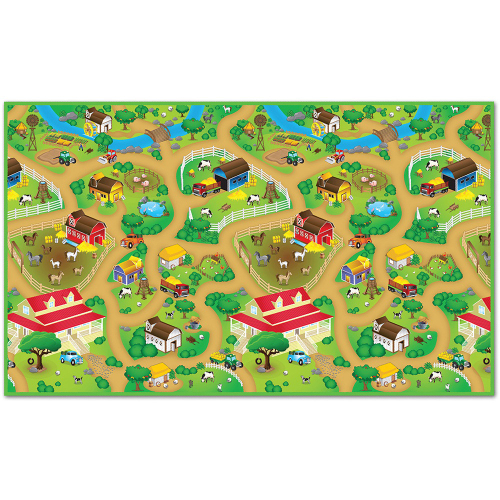 Pista Para Carrinhos HOTCARS Cidade Fazenda Animais 1,8x1,2m