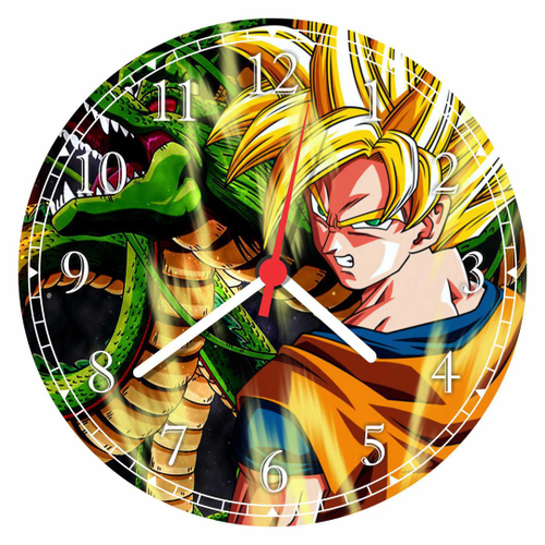 Relógio De Parede Desenho Dragon Ball Goku no Shoptime