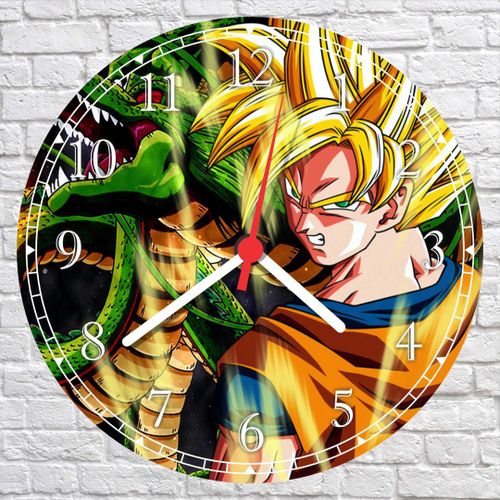 Relógio De Parede Anime Dragon Ball Desenho Goku Quartos Salas