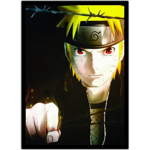 Quadro Anime Naruto Shippuden Desenho Com Moldura G03