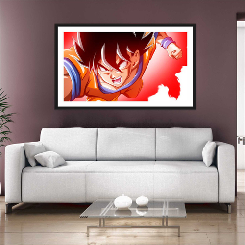 Quadro Decorativo Dragon Ball Goku Desenho Anime Salas Quartos Decorações  Com Moldura G03