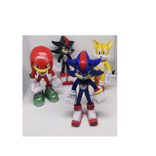 Kit brinquedos sonic com 8 personagens. no Shoptime