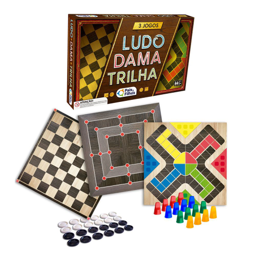 Jogos Clássicos Damas e Ludo Jogos de Tabuleiro