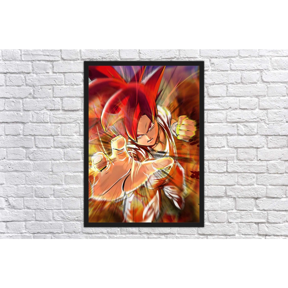 Quadro Dragon Ball Goku Anime Desenho Com Moldura G01 em Promoção na  Americanas