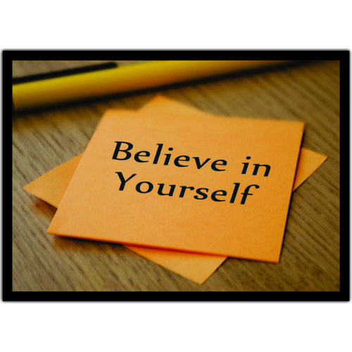 Quadro Decorativo Frases Believe In Yourself Com Moldura em Promoção na  Americanas