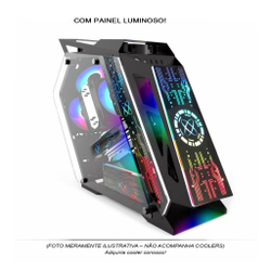 Gabinete gamer gs lumine m-atx s/ fonte LKL06P pixxo Menor preço em Gabinete gamer gs lumine m-atx s/ fonte LKL06P pixxo