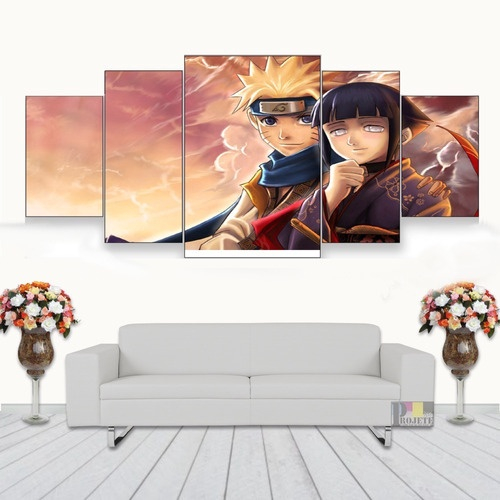 Quadro Decorativo Sasuke e Naruto c/ Moldura e Vidro