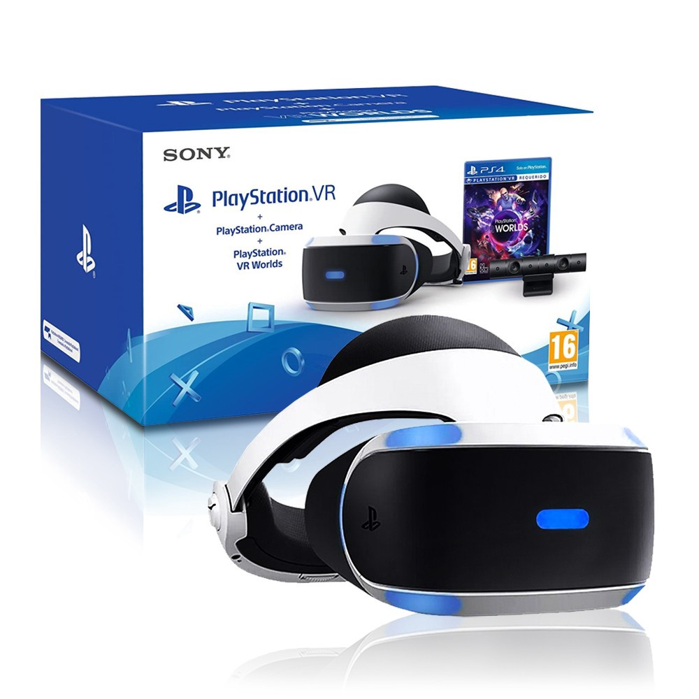 PLAYSTATION VR PS4 BUNDLE HEADSET / CÂMERA / JOGO WORLDS V2