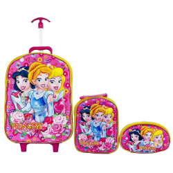 Kit Mochila Rodinha Escolar Lancheira Estojo Princesas Vozz Menor preço em Kit Mochila Rodinha Escolar Lancheira Estojo Princesas Vozz