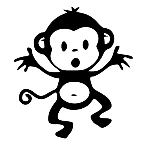 Kawaii adesivos macaco animal adesivo graffiti coisas estéticas