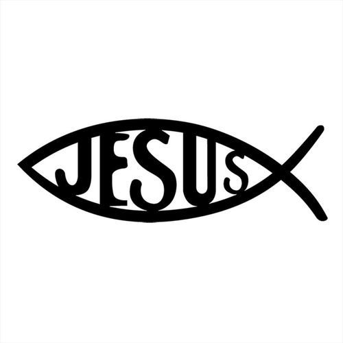 Adesivo Peixe jesus evangélico