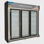 Expositor Auto Serviço 3 Portas Vidro Duplo Classic 2m Preto 220v - PoloFrio