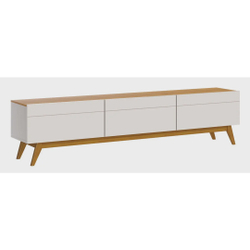 Rack Classic 3G 2.2 Off White com Nature - Imcal Móveis Menor preço em Rack Classic 3G 2.2 Off White com Nature - Imcal Móveis