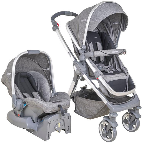 Carrinho de Bebe Kiddo Bebê Conforto Moon Grafite
