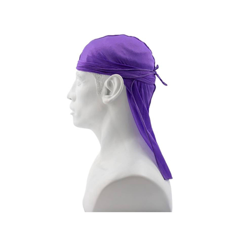 Bandana Durag Cetim Silky Preta - TUG Brasil