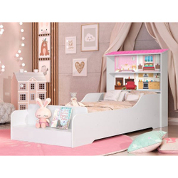 Cama Casa Infantil Princesa com Prateleiras Menor preço em Cama Casa Infantil Princesa com Prateleiras