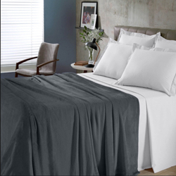 Menor preço em Manta Buettner Casal Microfibra Flannel Comfy Cinza Escuro 150 x 220cm