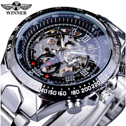 Relógio Masculino Winner Forsining Skeleton Automático Mecânico esqueleto Inoxidável Resistente à água Menor preço em Relógio Masculino Winner Forsining Skeleton Automático Mecânico esqueleto Inoxidável Resistente à água